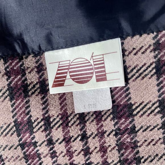 Vintage 90s patchwork style brown plaid blazer - Picture 5 of 5